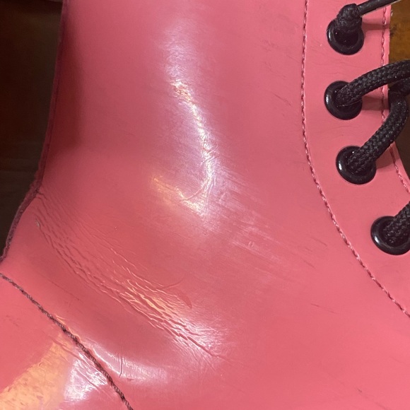 Dr. Martens Pink Combat Boots Size 6 - Picture 2 of 15